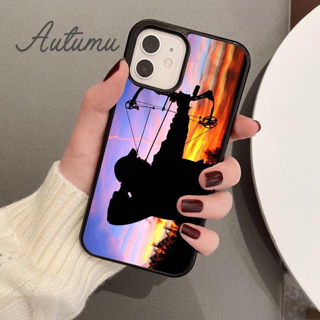Jagd Deer Sunset Telefon Fall für iPhone 11 12 13 14 Pro Max mini X XR XS SE 2020 6S 7 8 Plus Samsung Galaxy S21 S22 shell