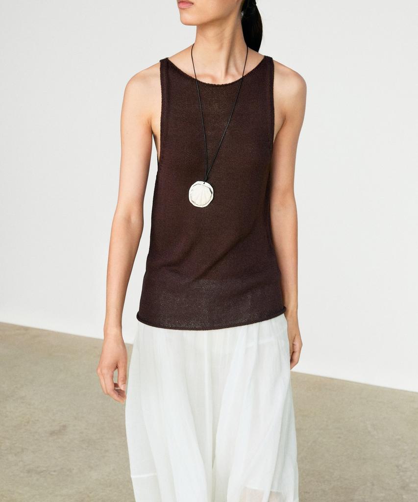 Masimodutti Fine Knit Halterneck Top