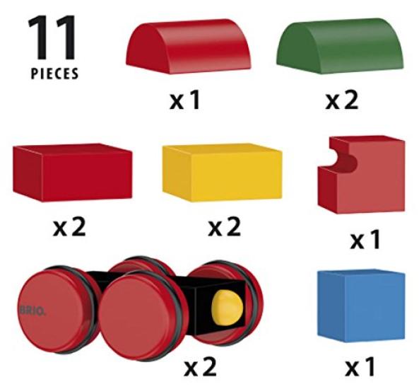 BRIO Magnetic Stacking Train (Red Tires) 30124