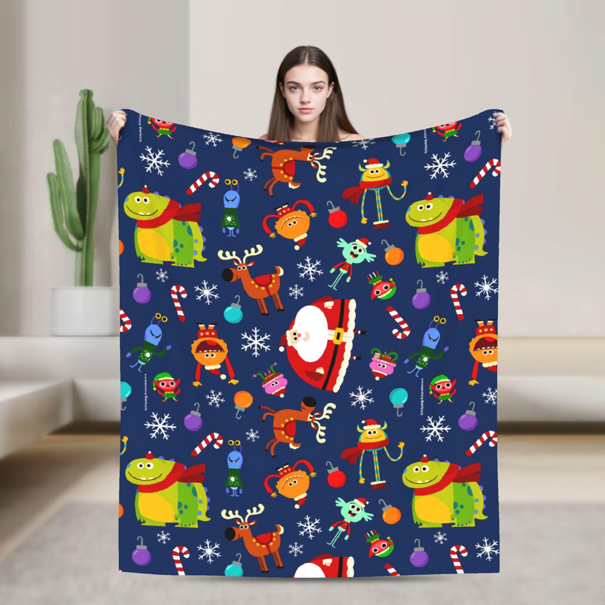 

Warm Blankets Picnic Bumble Nums Cartoon Bedding Throws Super Simples Flannel Bedspread For Living Room Novelty Sofa Bed Cover 75x90cm