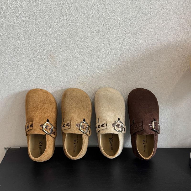 Women's shoes show small and beautiful feet, all-inclusive Birkenstocks, women's new autumn height-increasing single shoes, retro loafers