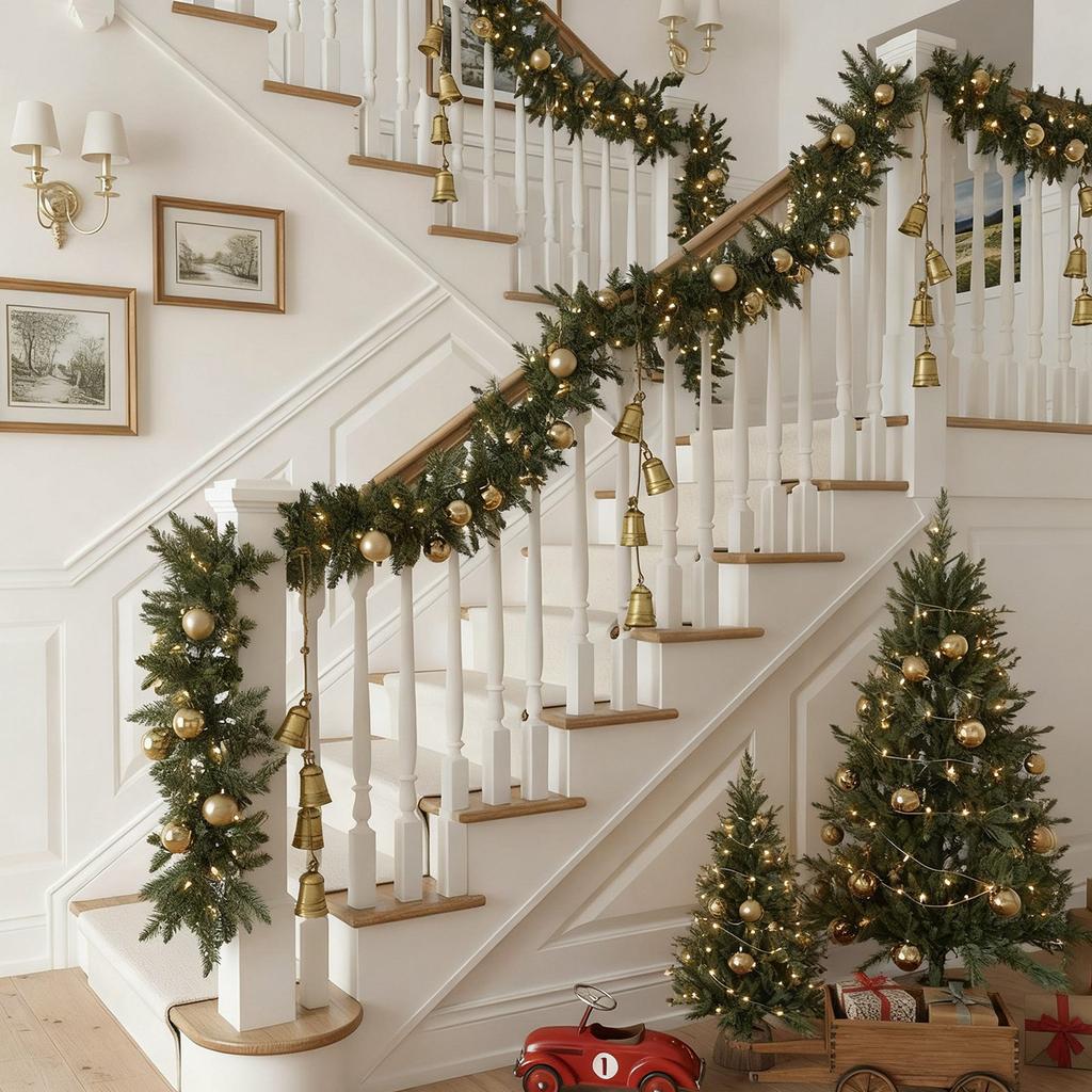 Worn Cowbell Christmas Bell Metal Vintage Bell Decoration Pendant Holiday Decoration Atmosphere Bell (1pc)