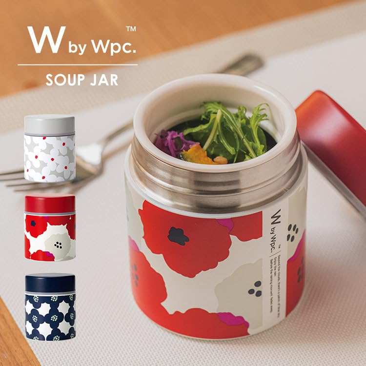 Patterns Kuka Off Soup Perfect for or Nordic Stylish and Cute for Adults and Wpc. Jar, Women's, Insulated, Lunch, Bento, Commuting, Style, Students,