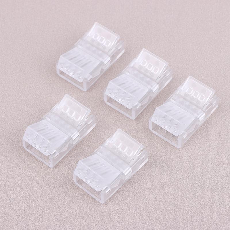 5/10/15Pcs 4Pin Solderless Rgb Led Strip Connectors 10Mm Quick Adapters For 5050 Multi-Color Track Lighting