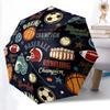 1pc Sports Roundel Automatic Open/close Umbrella, 8-Rib Sturdy Structure, Portable Travel Umbrella, Parties, Everyday Use, 18