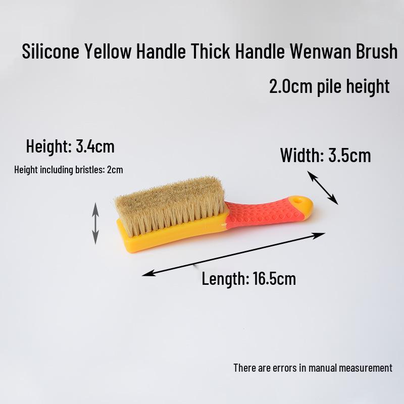 Wenwan Nano & Bristle Brush with Dual-Color Silicone Handle
