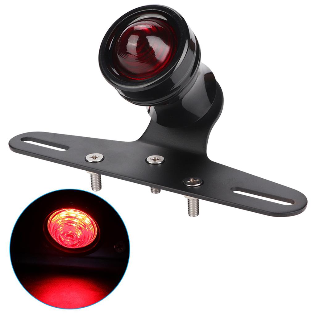 Universelles Motorrad Retro Konvexe Linse LED Rücklicht Bremslicht