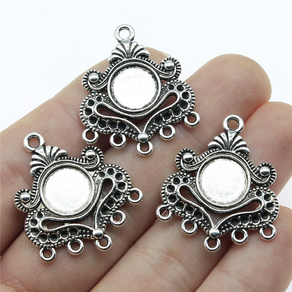 10pcs Charms Earring Connector Antique Silver Color Earring Connector Charms Earring Connector Charms For Jewelry Making