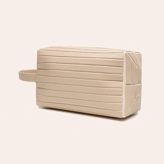 Fold Down Cosmetic Bag Portable Travel Makeup Bag Large Capacity Foldable Makeup Pouch for Easy Access Dresser Daily Use