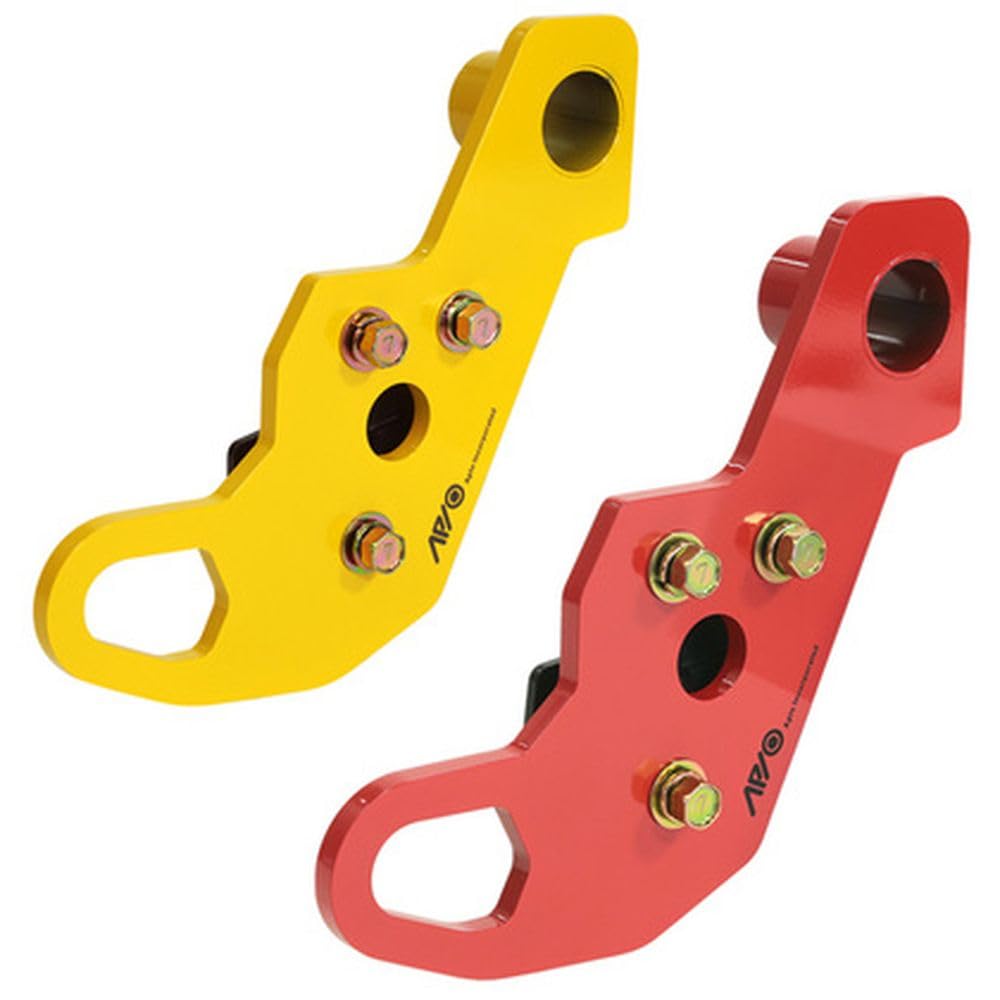 Apio Front Left Tow Hook for Vehicles with Tactical 9mm Thick [FL] Bumpers, [JB64, JB74] Yellow, 3070-36L