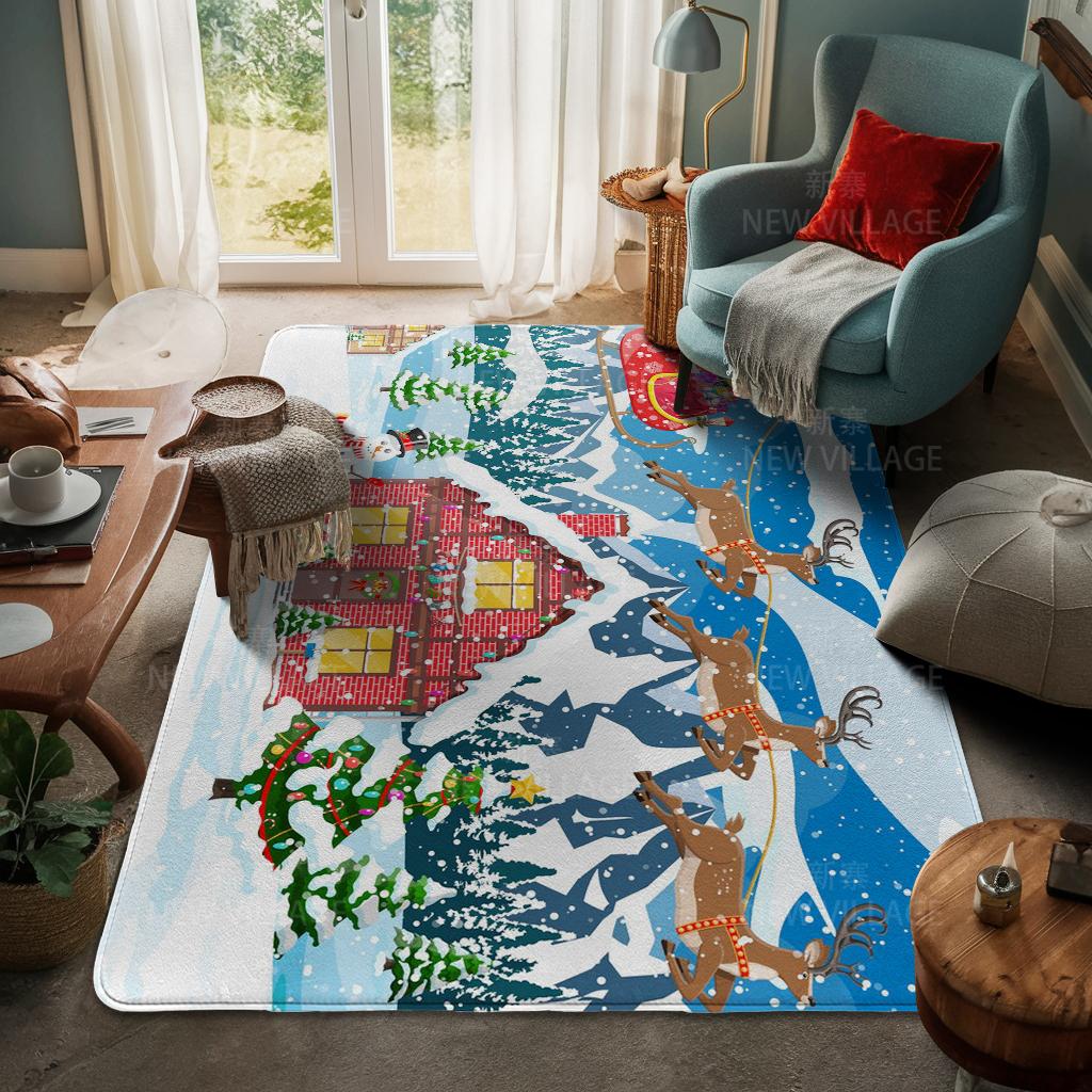 Koberec ke vchodu do domu Rohožka ke dveřím do domu Obývací pokoj Vana Koupelna Protiskluzové koberce s absorpcí vody vana Veselé Vánoce zima