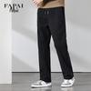 FAPAI Men's Fleece-Lined Thickened Casual Straight-Leg Pants