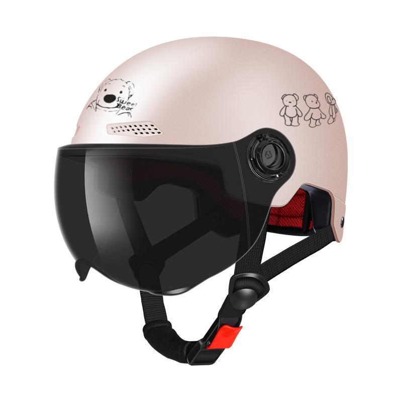 Cycling Helmet Electric Vehicle Women's Autumn and Winter Warm Motorcycle Men's Safety Hat Summer Four Seasons Half Helmet