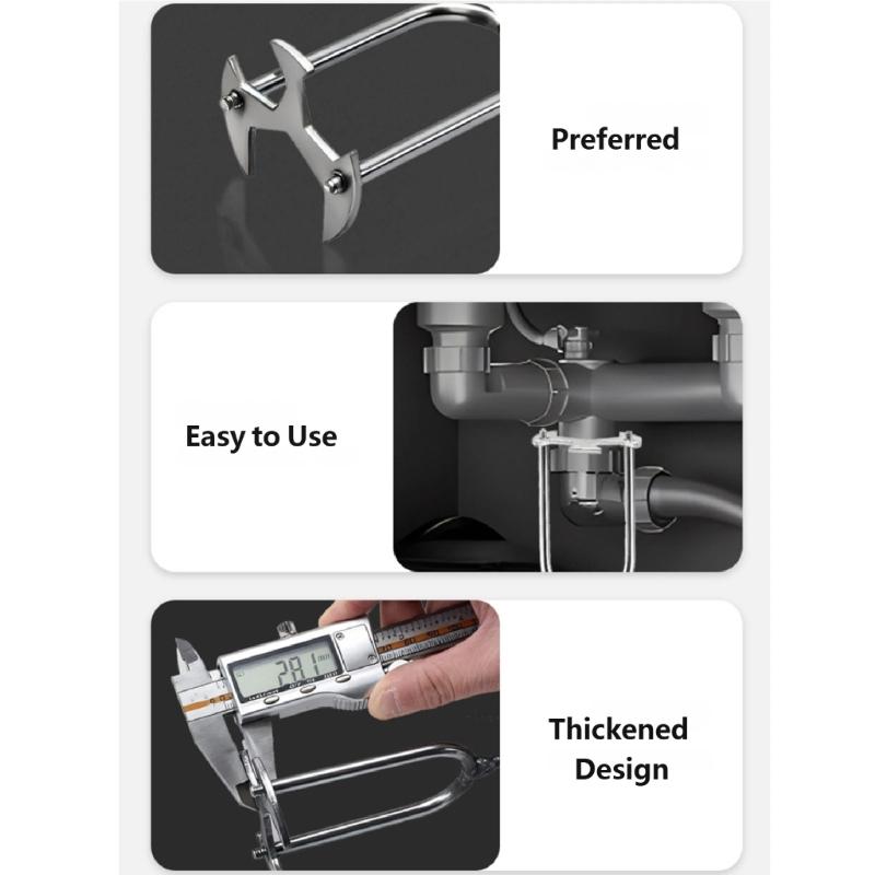 Stainless Steel Sink Wrench For Faucet Hose Installation And Removal With Ergonomic Handle Multifunctional Faucet Wrench