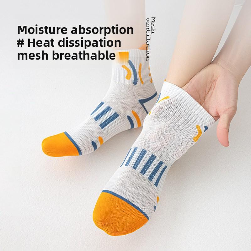 Men's Cotton Socks for Spring and Summer, Lightweight, Odor-resistant, for Men's Sports Activities