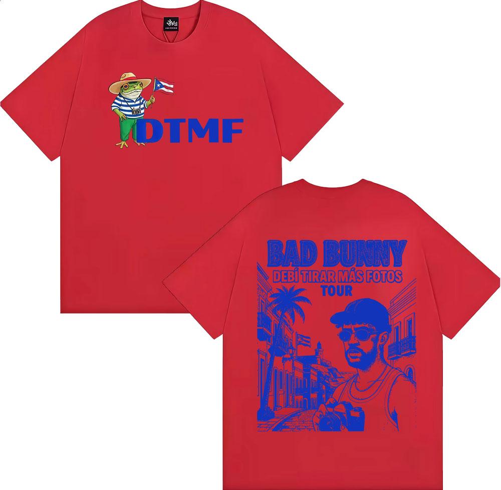 Bad Bunny DTMF Debi Tirar Mas Fotos 2026 Tour Tshirts Men Women Harajuku Hip Hop Punk T Shirt Cotton Casual High Quality Tshirt