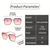 Extra Large Fashionable Fashion Sunglasses for Women with Square Plastic Decorative Glasses for Daily Use and Outdoor Travel