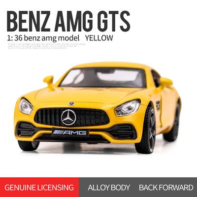 1/36 Mercedes Benz AMG GTS Diecast Automodell Supersportwagen Spielzeugfahrzeuge Rückziehfunktion Legierung Metall Hohe Simulation für Sammlung Geschenk F332