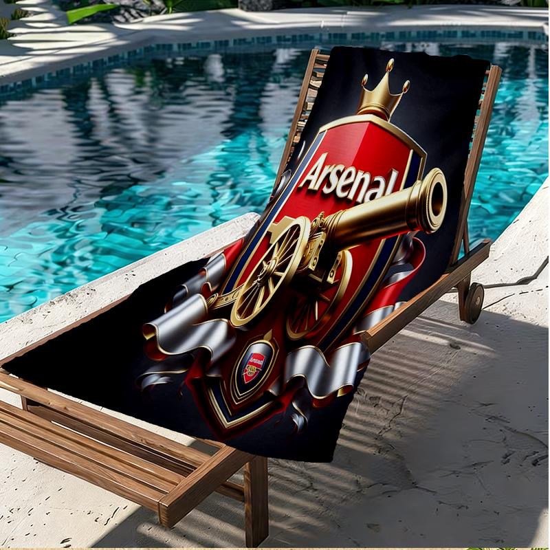 Football Team F.C Print Beach Towel, Versatile Lightweight Absorbent Beach Towel for Pool Surf Yoga Bathroom, Perfect Birthday Holiday Gift
