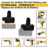 Battery Adapter for Dewalt 20v Convert To for Dewalt 12V-14.4V Ni-MH Battery, Convert for Dewalt 20v Battery To 12V-14.4 Ni-MH Battery Tools(Only