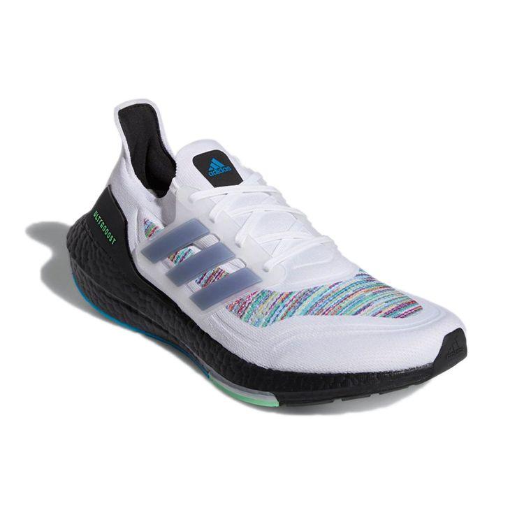 Adidas UltraBoost 21 White Screaming Green Unisex Sneakers Cloud-White Core-Black GZ3194