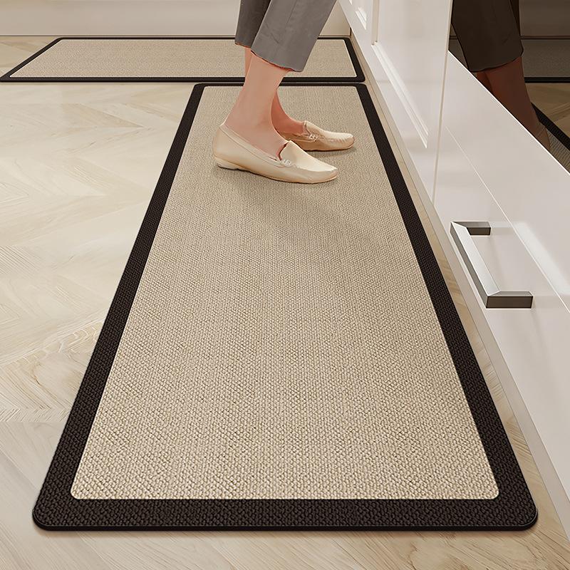 Kitchen Mat Non Slip Waterproof TPE Foam Rug Dark Brown Anti Fatigue Floor Mats for Kitchen