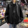 Herren Retro Lederjacke im Hong Kong Stil - Herbst/Winter Lässiges Reversdesign.