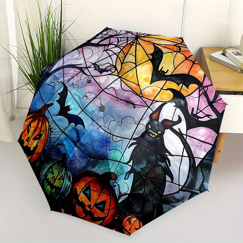 

Stained Glass Window Clings - Spooky Decorations for Home, Party, or Classroom Umbrella Day Gift Y