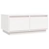 814440 vidaXL Table basse Blanc 80x50x35 cm Bois massif de pin