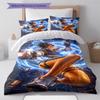 Overwatch Heroes Pattern Bedding Set Quilt Cover Pillowcase Home Decor Gift (1 * Duvet Cover + 2 * Pillowcase, Without Core)