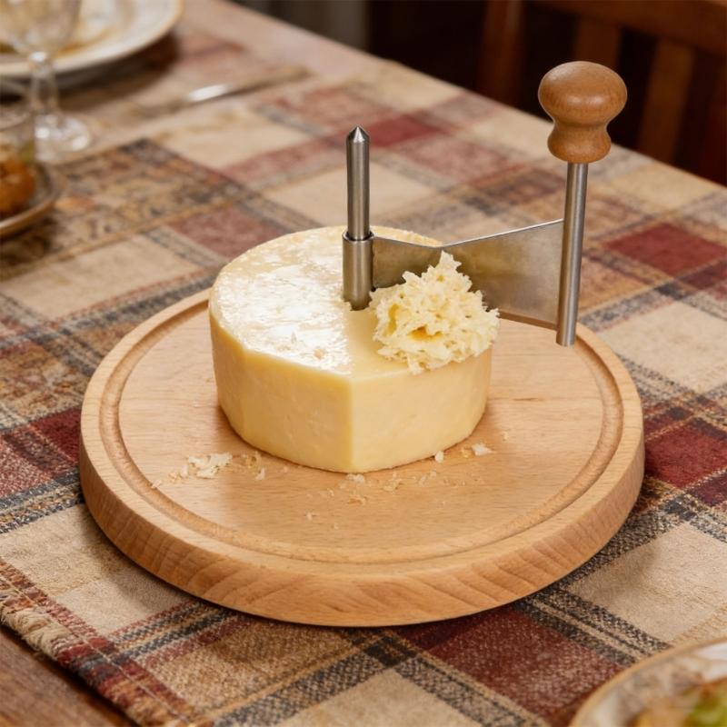 Cheese Cutting Device Having Secure Base And Protective Cover For Creating Attractive Decorative Cheese Designs