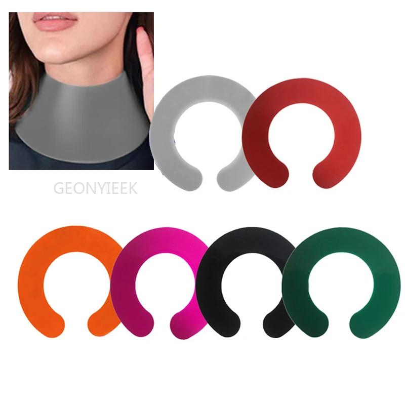 Stylist Cutting Collar Silicone Hair Dyeing Shawl Waterproof Neck Cape Wrap Cover Barber Hairdressing Hair Coloring Accessories