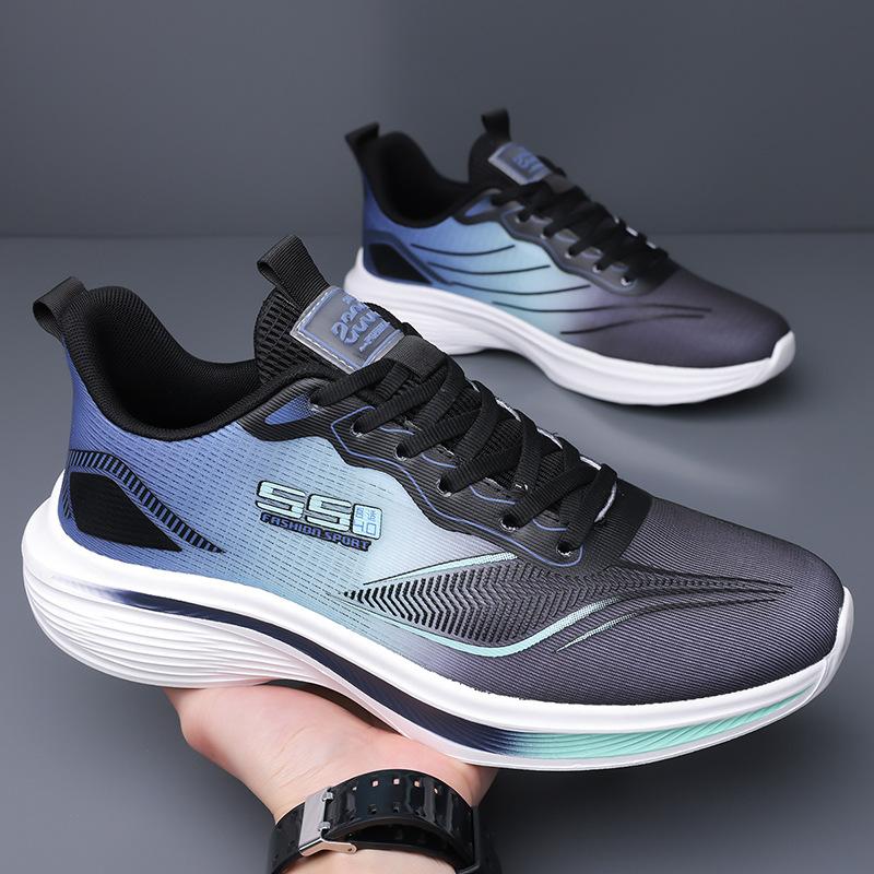 Sneakers large size men's shoes summer new breathable mesh shoes shock absorption non-slip running lightweight shock absorption casual shoes