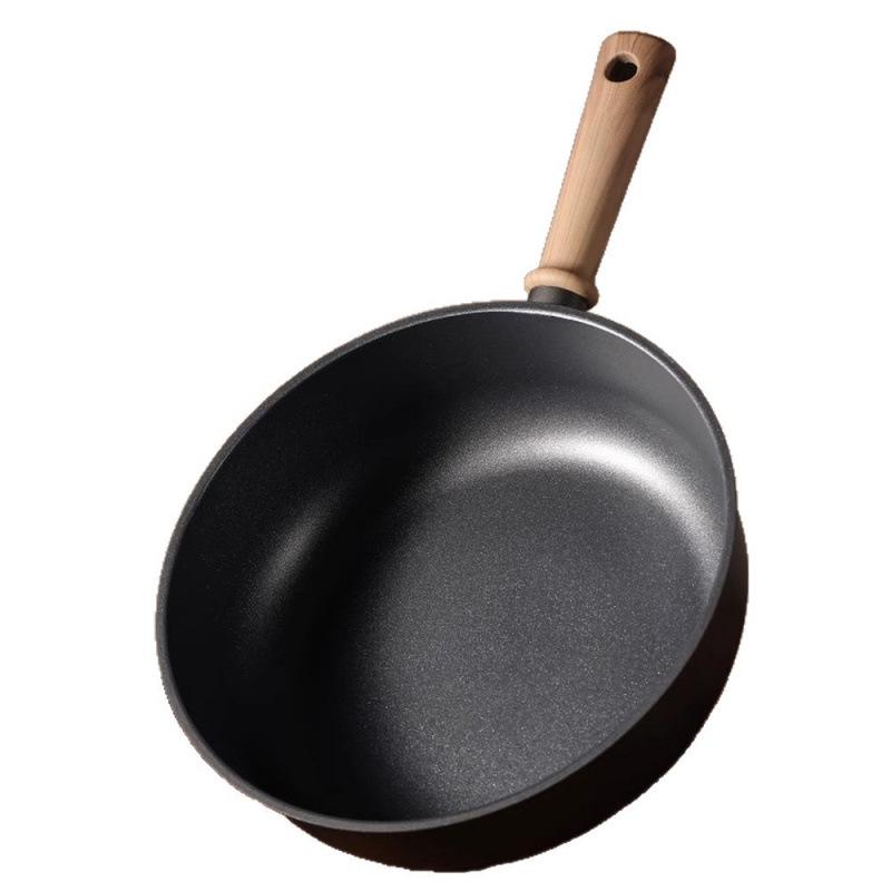 Titanium Non-Stick Frying Pan for Induction and Gas Stoves - Lightweight Flat-Bottom Wok for Stir-Fry Cooking