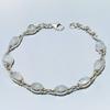 Natural Rainbow Moonstone Gemstone Handmade 925 Solid Silver Bracelet 7-8" I4o92