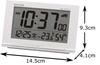 RHYTHM Fitwave D193 Alarm Clock with Thermometer and x x 8RZ193SR03 Radio-Controlled Hygrometer, White, 9.3 14.5 4.1 cm,