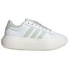Adidas GRAND COURT PLATFORM Abrasion Resistant Low Top Tennis Shoes Women's Crystal White Sneakers JR0705