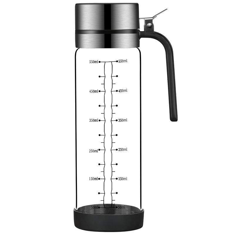Oil bottle glass Oil pot leakproof Tank Kitchen soy sauce Bottles Vinegar Pots Seasoning Tool Set Of Household Flip Lid