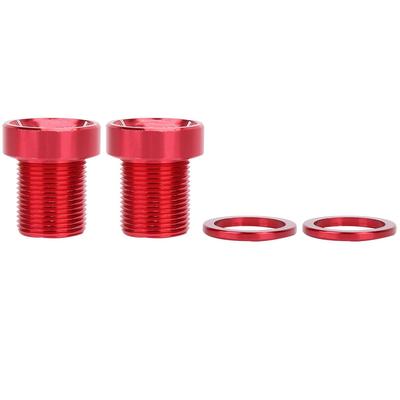Vis de Boîtier de Pédalier Cannelées M15*19mm Titane Vélo Vélo Vis d'Axe BB Rouges