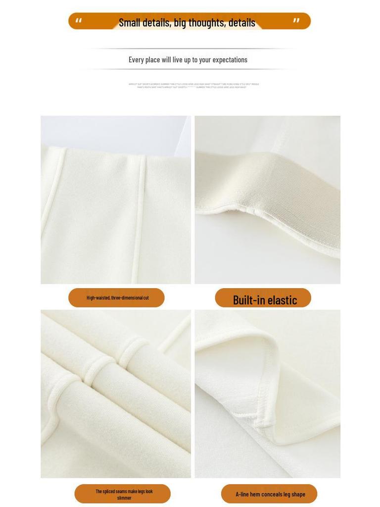 Design-Sense Thick Woolen A-Line Long Umbrella Skirt for Women - High-Waisted, Hip-Covering Autumn/Winter Style