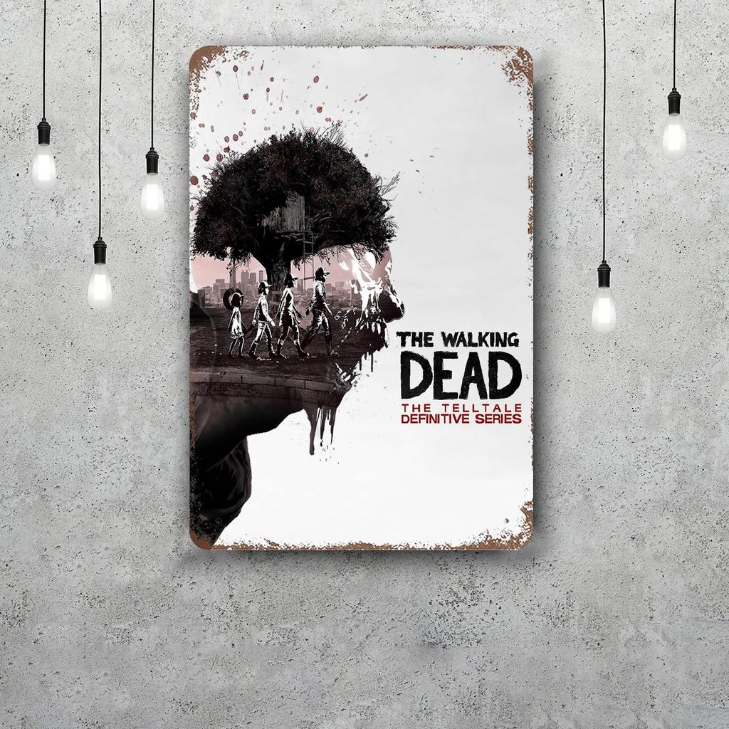 telltale the walking dead Decor Poster Vintage Tin Sign Metal Sign Decorative Plaque for Pub Bar Man Cave Club Wall Decoration
