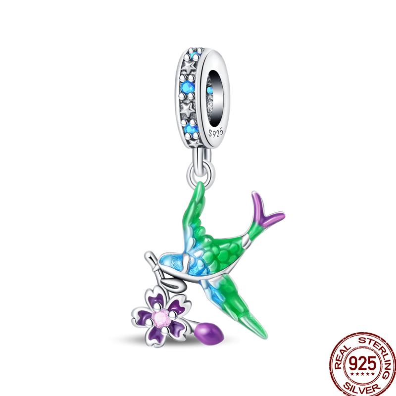 Cuivre Scintillant Zircone Sortie Printanière Série Moto Breloques Perles Ajustement Parfait Pan Bracelet Original à Breloques