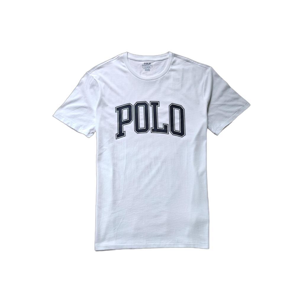 Polo Ralph Lauren Letter Logo Printed Crew Neck Short Sleeve T-Shirt Men Tops White 710858957-001
