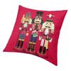 Nutcracker Soldier Toy Christmas Gift Cushion Cover Sofa Home Decorative Square Pillow Case 45X45Cm