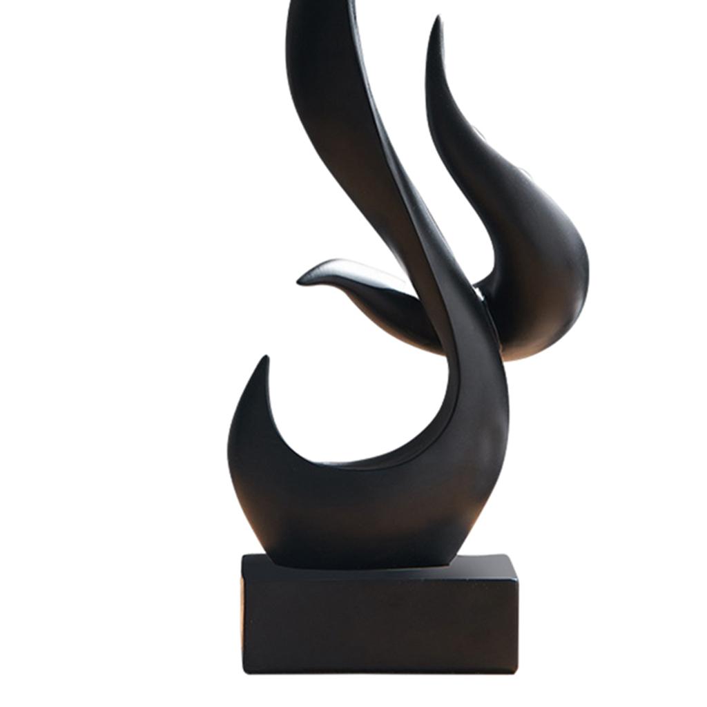 Modern Abstract Statues Sculpture Living Room Flame Shape Figurines Desk Decorations, Bookshelf