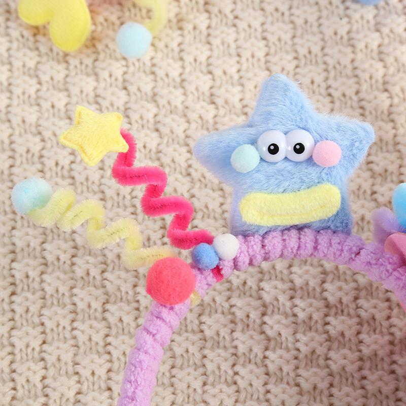 Birthday Atmosphere Girls Headband Party Supplies Colored Torsion Bar Hair Accessory Creative Hair Hoop Pography Props