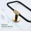 Towel Rack Wall Mounted Towel Rack Brushed Gold Paper Holder& Matte Black Hook Knurled and Combined Colors Toilet Brush Holder