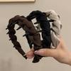 New Elegant Design Solid Color Hair Hoop Tie Korean Satin Wide Hairband Headbands For Women Hair Accessories Headdress Gifts