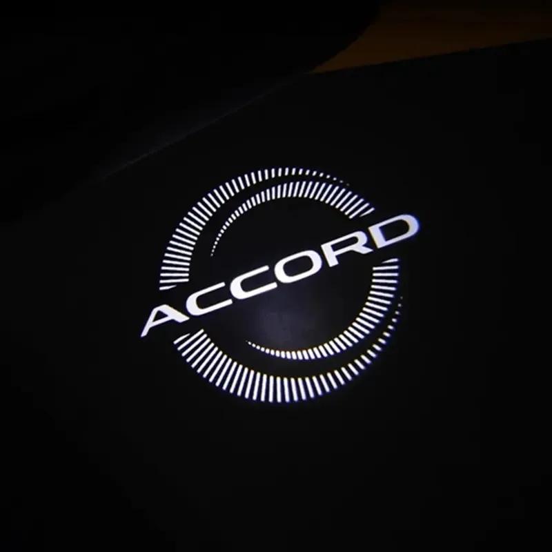 2PCS Car Door Welcome Lights Auto Accessories Laser LED Logo Projector For Honda Accord 9 10 2003-2022 2023 Welcome Warning Lamp