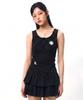 Damiswi Polka Dot Snap Button Tank Top_Black